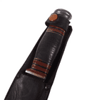Vintage English Wade & Butcher Sheffield Sheath Knife Stacked Leather Brass Steel c/w Leather Sheath