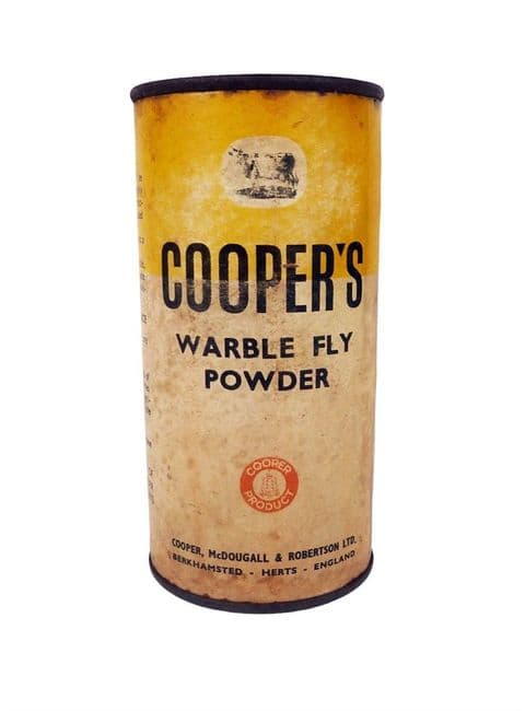 Vintage Farming Tin Cooper's Warble Fly Powder Warbled Cattle Wash 1950s PACA Liverpool