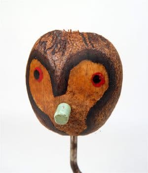 Vintage Figural Corozo Nut Corkscrew 1950s 1960s Owl ?