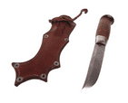 Vintage Finnish Standard Puukko Hunting Knife Leather Sheath Made in Finland 1950s Signed by Maker