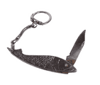 Vintage Fish Folding Folder Pocket Knife c/w Keyring Key Chain Figural Fishing Angling Angler