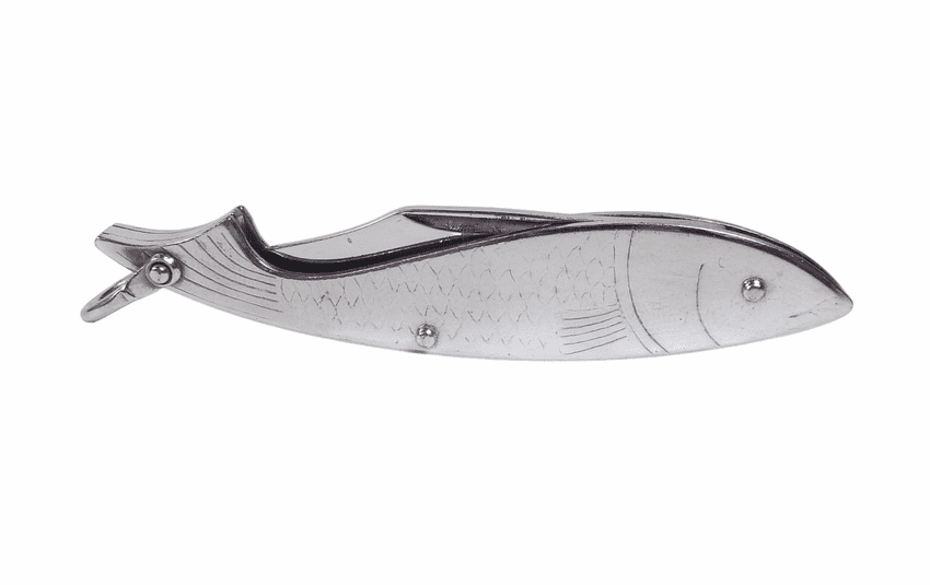 Vintage Fish Folding Folder Pocket Knife Figural Fishing Angling Angler