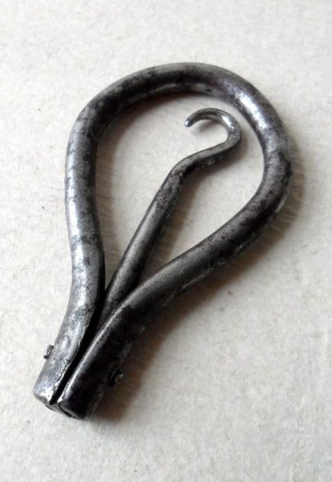 Vintage Folding Bow Steel Glove Button Hook Circa 1880-1900 Pinned Gloves Victorian Ladies Gents
