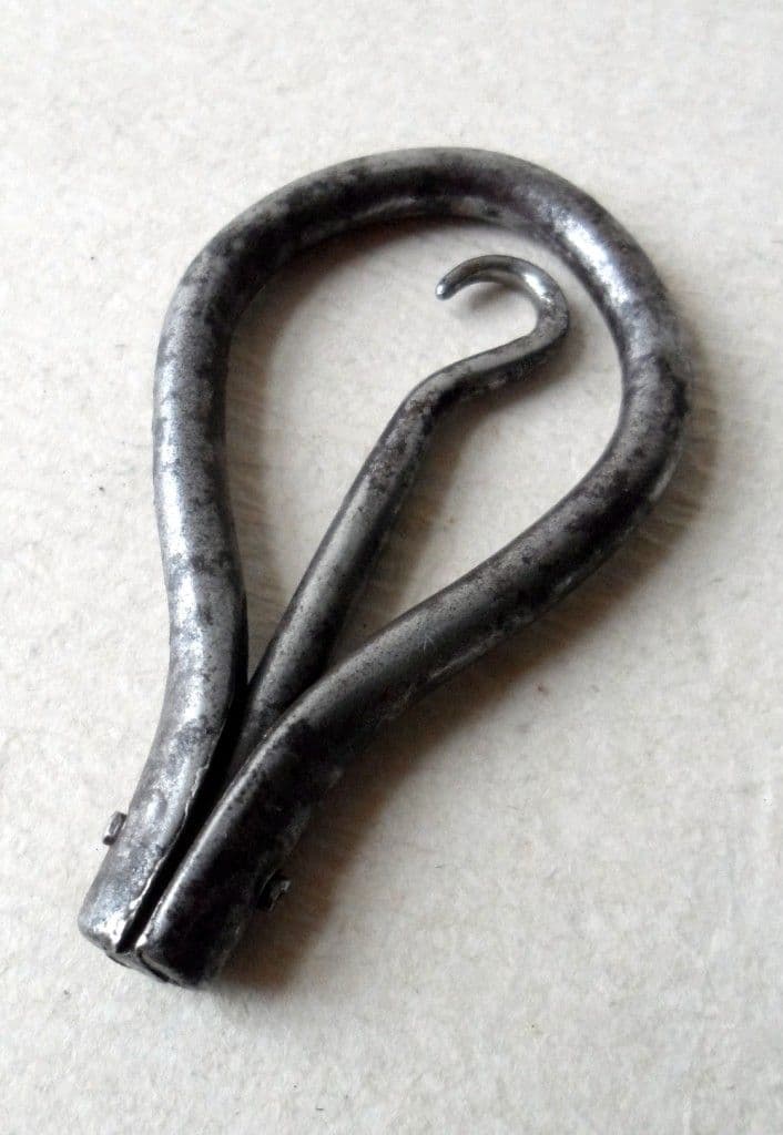 Vintage Folding Bow Steel Glove Button Hook Circa 1880-1900 Pinned Gloves Victorian Ladies Gents