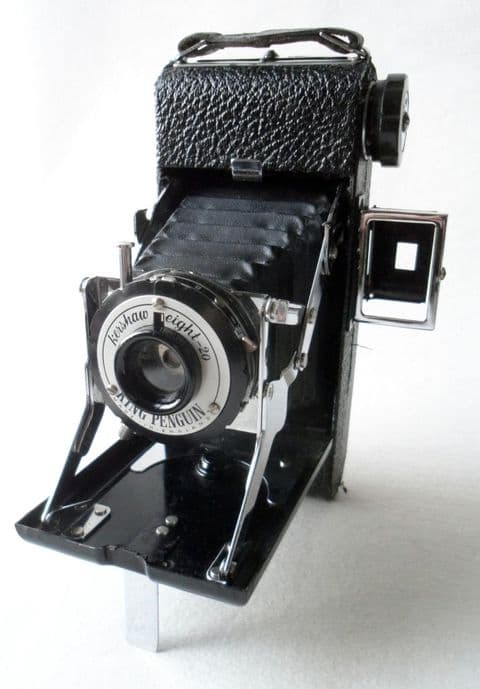 Vintage Folding Camera English Kershaw Eight-20 King Penguin 120 Roll Film Circa 1950s (1)