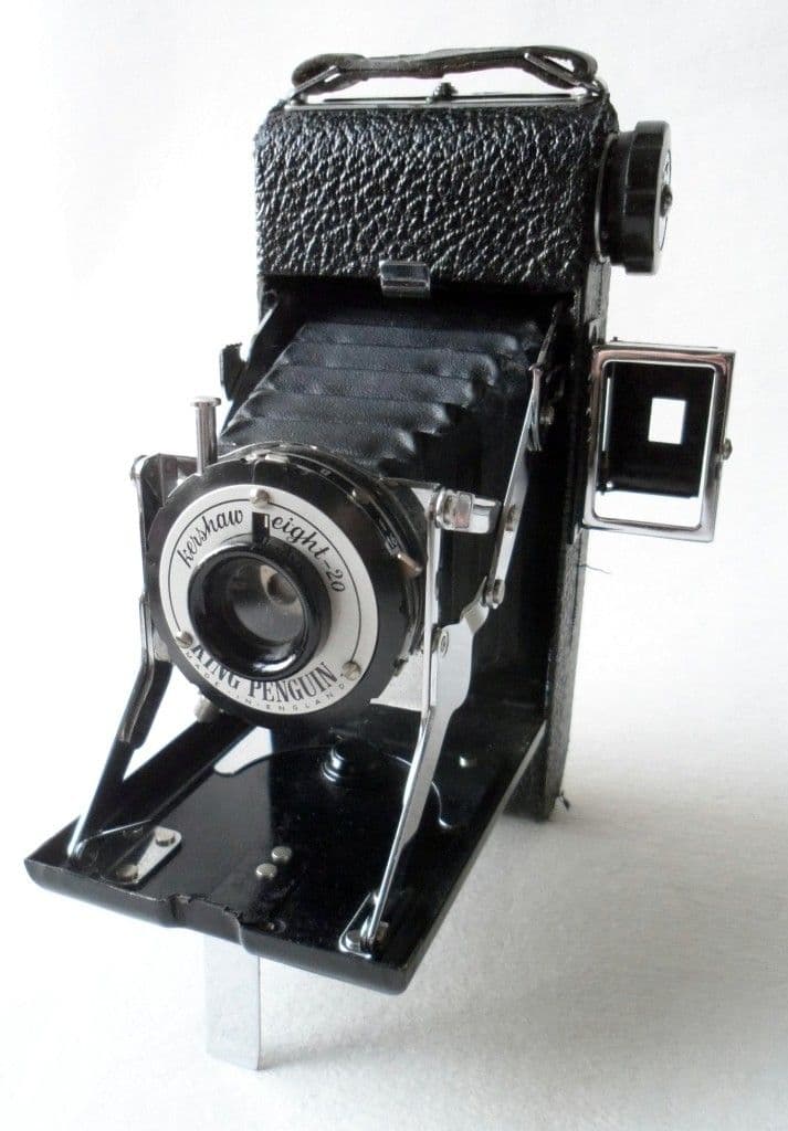 Vintage Folding Camera English Kershaw Eight-20 King Penguin 120 Roll Film Circa 1950s (1)