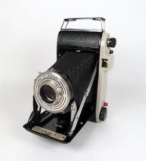Vintage Folding Camera English Kodak Sterling II 2 1950s Pronto Shutter Anaston Lens Canvas Case