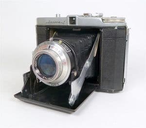 Vintage Folding Camera German Dacora I 1 1950s Vario Shutter 120 Roll Fim c/w Original Leather Case