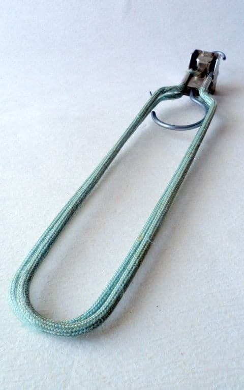 Vintage Folding Patent Coat Hanger Circa 1950s Stamped Foreign Baby Blue Coathanger Travel Office Holiday Fabric