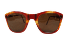 Vintage Folding Sunglasses Spectacles Glasses Faux Tortoiseshell in Leather Case 1960s Gaughia?