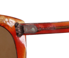 Vintage Folding Sunglasses Spectacles Glasses Faux Tortoiseshell in Leather Case 1960s Gaughia?