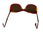 Vintage Folding Sunglasses Spectacles Glasses Faux Tortoiseshell in Leather Case 1960s Gaughia?