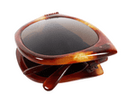 Vintage Folding Sunglasses Spectacles Glasses Faux Tortoiseshell in Leather Case 1960s Gaughia?