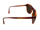 Vintage Folding Sunglasses Spectacles Glasses Faux Tortoiseshell in Leather Case 1960s Gaughia?