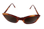 Vintage Folding Sunglasses Spectacles Glasses Faux Tortoiseshell in Leather Case 1960s Gaughia?