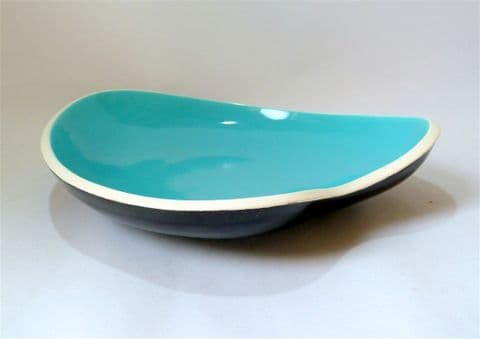Vintage Freeform Mid Century Pilkingtons Royal Lancastrian Pottery Bowl Circa 1950s Mitzi Cunliffe (1)