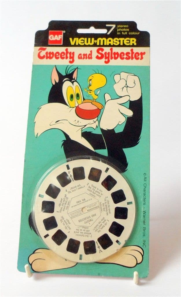 Vintage GAF 3-D Viewmaster View Master Reel BD 116-1-E Warner Bros Tweety Sylvester 7 Stereo Photos