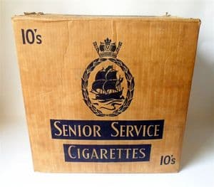 Vintage Gallaher Ltd Senior Service Cigarette Large Delivery Shipping Box Display Shop Prop TV Film