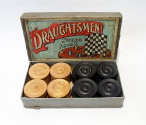 Vintage Game CV Series Chad Valley Draughtsmen Superior Finish Draughts Checkers Set 1930s Boxed