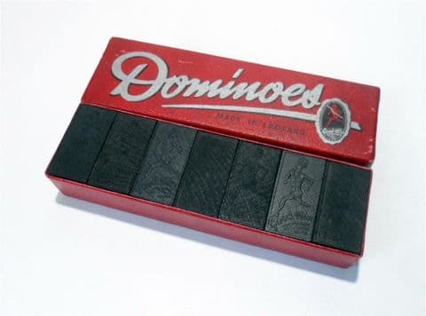 Vintage Game Good Win Trademark Dominoes Set in Original Box Circa 1930s  Boxed Double Six Sprinter