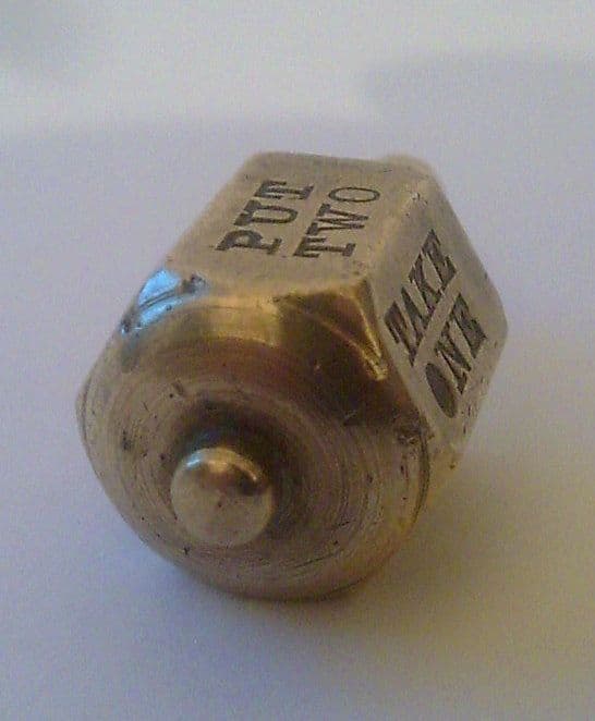 Spinner 6 Lati Spinner Tradizionale Put & Take In Ottone Massiccio - Foto 3