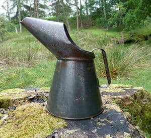 Vintage Garage Paramount Basildon Half Gallon Oil Jug Measure County of Essex Verification Mark Can