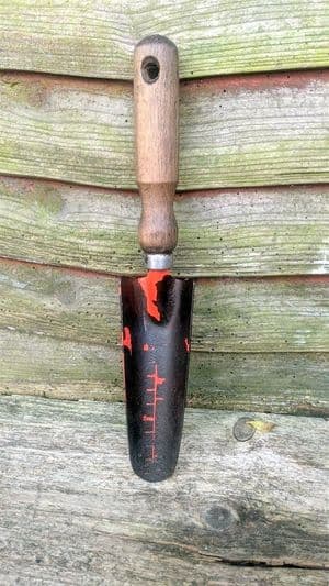 Vintage Garden Gardening Tool Narrow Hand Trowel Depth Measurements Measure 1950s Planting Digging