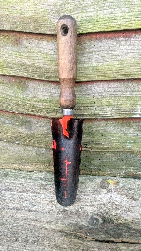 Vintage Garden Gardening Tool Narrow Hand Trowel Depth Measurements Measure 1950s Planting Digging