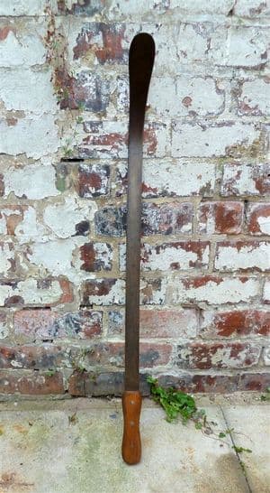 Vintage Garden Tool Ralph Martindale Crocodile Trademark Curved Grass Slasher Whip Weed Scythe #781