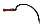 Vintage Gardening Tool Austrian Short Handled Sickle Scythe Blade Grass Chopper Wood Handle Austria