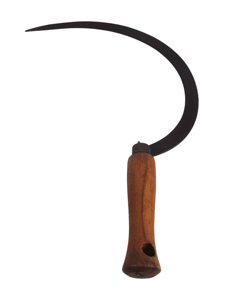 Vintage Gardening Tool Austrian Short Handled Sickle Scythe Blade Grass Chopper Wood Handle Austria