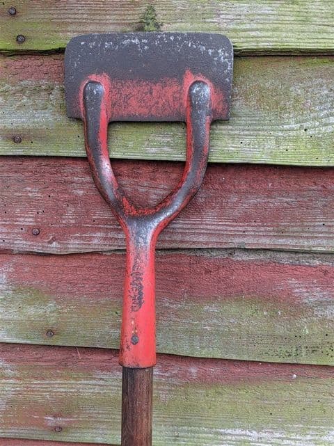 Vintage Gardening Tool Early 20th Century Made in England Long Handled Dutch Hoe Strong Sturdy