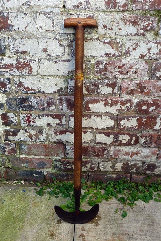 Vintage Gardening Tool Gilpin & Whitehouse Edging Iron Half Moon Lawn Turf Edger Original Labels