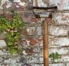Vintage Gardening Tool Wooden Long Handled Stirrup Hoe Oscillating Scuffle 57.5
