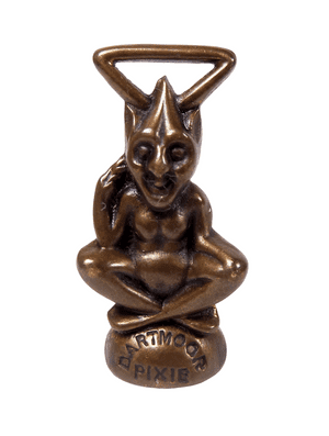 Vintage Genuine Pisky Lucky Brass Charm Dartmoor English Devon Piskie Pixie 1920s Reg No Pipe Tamper