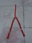 Vintage Genuine Signed Bobby Ball Red Braces Rock on Tommy Cannon & Ball Used on Stage, Circa 1980s
