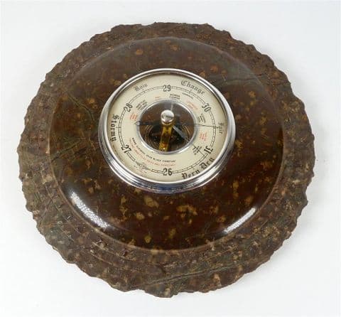 Vintage Geological Cornish Stone Serpentine Marble Shortland Smiths Barometer AH Williams Cornwall
