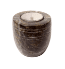 Vintage Geological Souvenir Polished Cornish Stone Serpentine Marble Desk Compass Barrel Form
