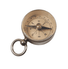 Vintage German Chrome Watch Fob Compass Albert Chain Walking Map Reading Military Germany