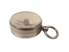 Vintage German Chrome Watch Fob Compass Albert Chain Walking Map Reading Military Germany