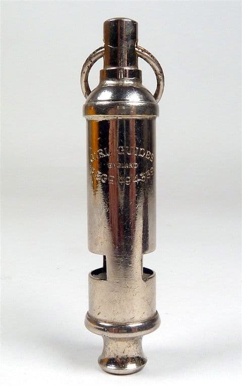 Vintage Girl Guides Regd 494339 (1907) Whistle Made in England 1960s GSW Walking Scouting GirlGuides