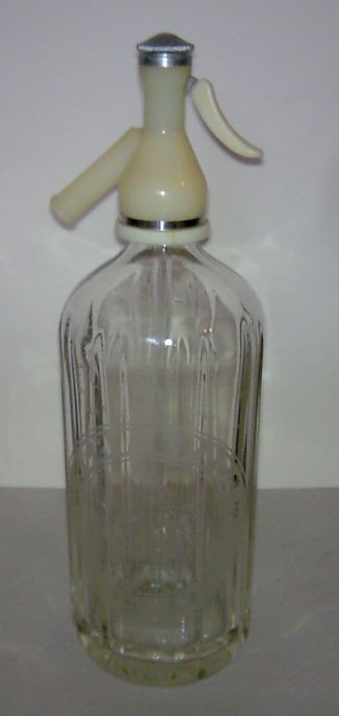 Vintage Glass Soda Siphon Syphon Schweppes 66 British Syphon Company Circa 1950s