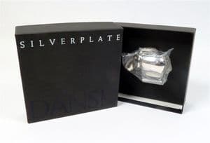 Vintage Gunner Cyren Dansk Silver Plate #2165 Hippo Hippopotamus Paperweight 1980s Boxed Desk