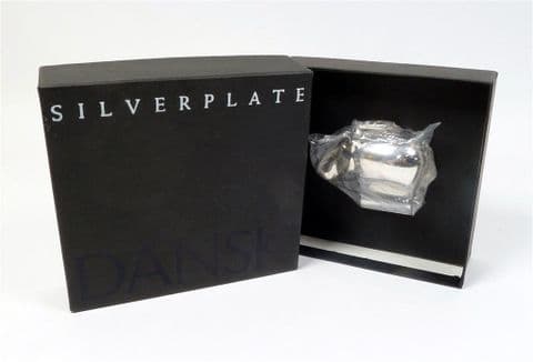 Vintage Gunner Cyren Dansk Silver Plate #2165 Hippo Hippopotamus Paperweight 1980s Boxed Desk