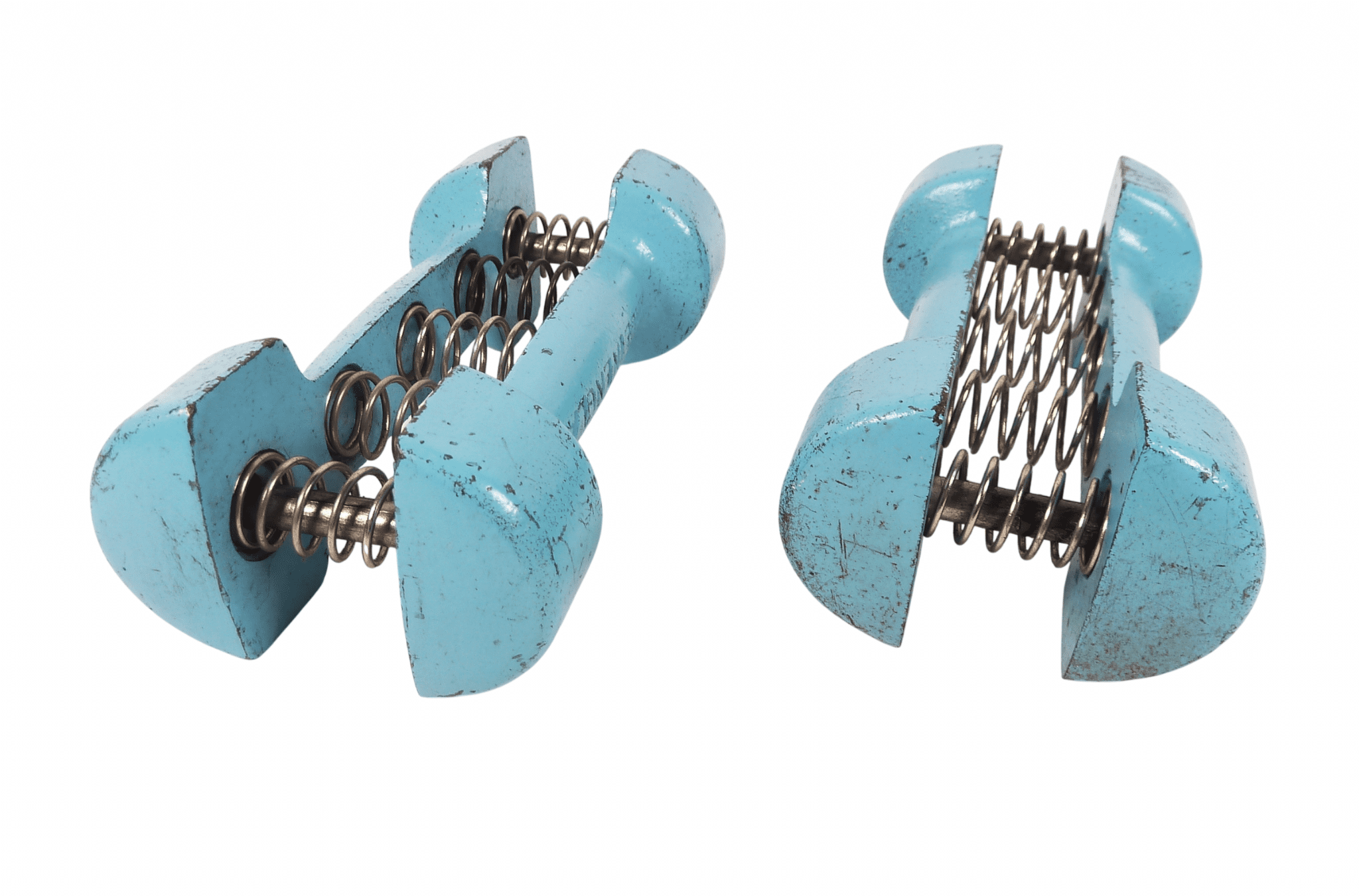 Vintage Gym Exercise Weights Terry s Herbert Terry L Blue Spring Grip ...