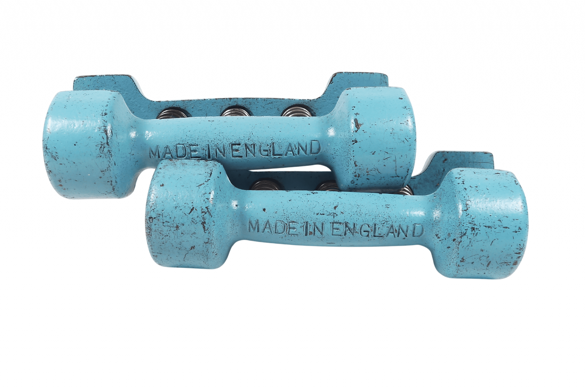 Vintage Gym Exercise Weights Terry s Herbert Terry L Blue Spring Grip ...