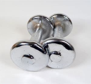 Vintage Gym Weights Pair of Cast WrightWeight Dumbbells Chrome Plated Physical Culture 2+2 4kg