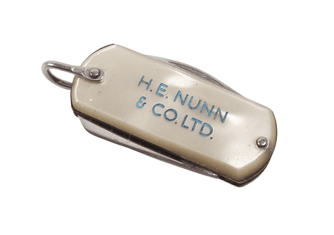 Vintage H E Nunn & Co Ltd Manchester Sheffield Folding Pocket Knife Opener Screwdriver Reg No