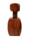 Vintage Hand Carved Wood Screw Type Nutcracker Nut Cracker 1970s Wooden Olive Cube Square
