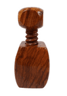 Vintage Hand Carved Wood Screw Type Nutcracker Nut Cracker 1970s Wooden Olive Cube Square